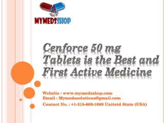 Cenforce 50 mg Tablets is the Best and First Active Medicine