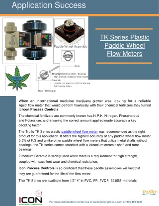 Paddlewheel Flow Meters