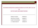 TRANSFER FONKSIYONLARINDAKI SIFIR VE KUTUPLARIN ANLAMI VE KUTUPLARIN YER EGRISI TEKNIGI