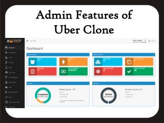 eSiteWorld Uber Clone - Admin Panel Features