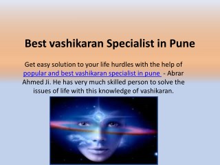 Popular and Best Vashikaran Specialist in Pune
