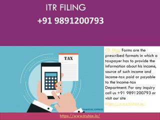 What is ITR filing form? 09891200793