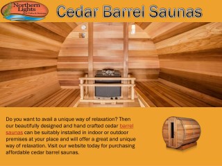 Best Cedar Barrel Saunas