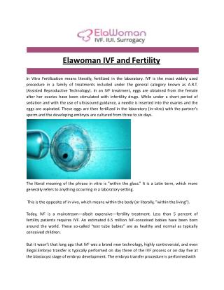 Elawoman IVF and Fertility