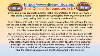 Best Online slot bonuses In UK