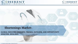 Shortenings Market Rising Trends and Demands In Food Industry 2017-2025