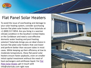 Best Flat Panel Solar Heaters