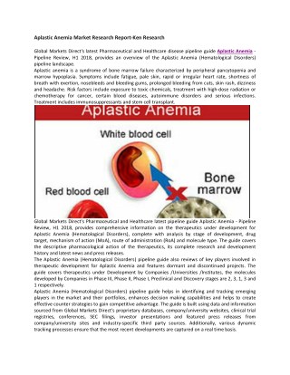 Aplastic Anemia Market Competition-Ken Research