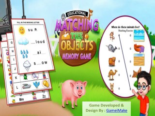 Educational Matching the Objects - Memory Game