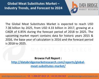 Global Meat Substitutes MarketÂ 