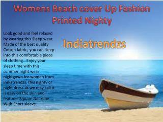 Womens Beach Cover Fashion Printed Nighty