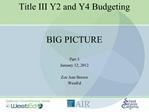 Title III Y2 and Y4 Budgeting BIG PICTURE