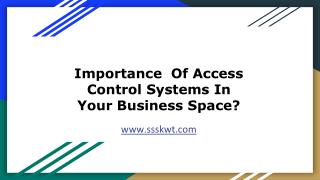 Importance Of Access Control Systems In Your Business Space