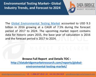 Global environmental testing market