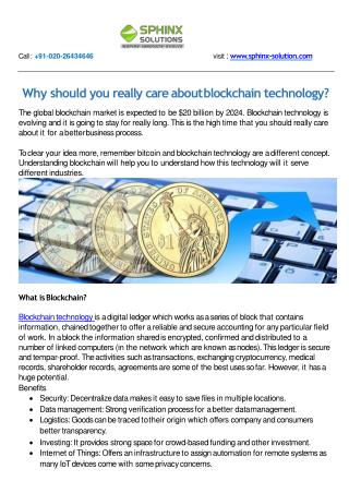 Why should you really care about blockchain technology?