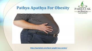 Pathya Apathya for obesity