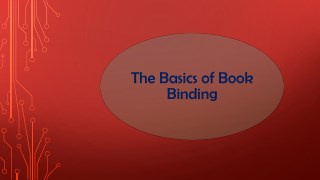 The Basics of Book Binding