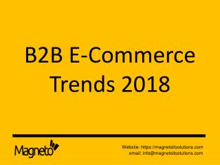 B2B E-Commerce Trends 2018