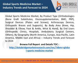 Global Sports Medicine Market â€“ Industry Trends and Forecast to 2024
