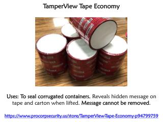TamperView Tape Economy - ProCorp Security Solution