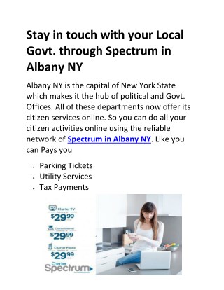 Stay in touch with your Local Govt. through Spectrum in Albany NY