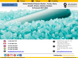Global Medical Polymer MarketÂ , Trends, Share, Growth Drivers, Industry Analysis & Forecast 2017-2025