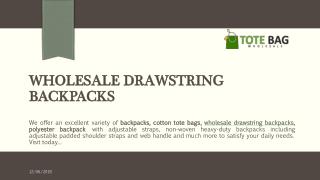 Wholesale Drawstring Backpacks