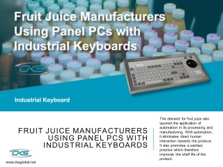 Fruit Juice Manufacturers Using Panel PCs with Industrial Keyboards