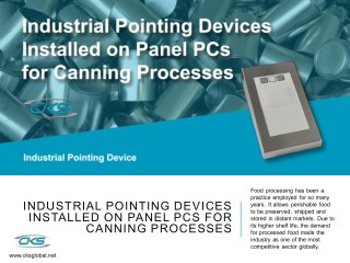 Industrial Pointing Devices Installed on Panel PCs for Canning Processes