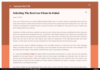 Selecting the best law firms in dubai