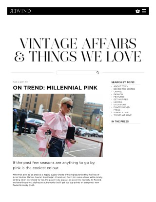 ON TREND MILLENNIAL PINK