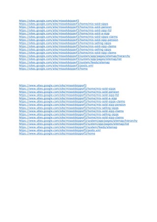 Missold SIPPS URL's