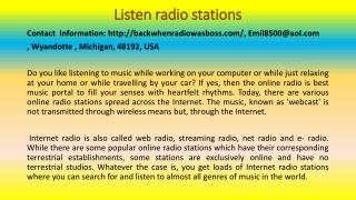 Online Radio Stations - Best Place To Listen To World Music