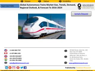 Global Autonomous Trains Market Size, Trends, Demand , Growth ,Regional Outlook, & Forecast To 2016-2024