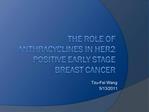 The role of Anthracyclines in her2 positive early stage breast cancer