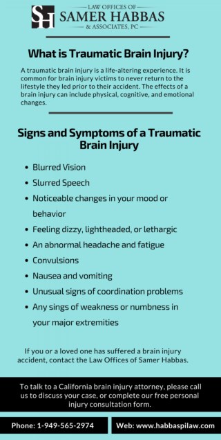 Signs and Symptoms of a Traumatic Brain Injury