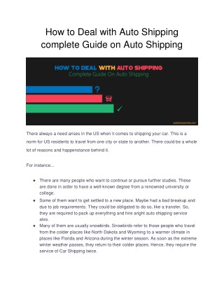 How to deal with auto shipping complete guide on auto shipping