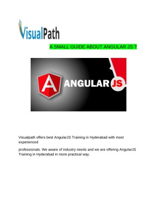 Angular JS 6 pdf | Angular JS Training in Hyderabad