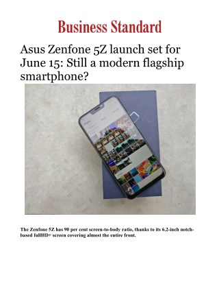 Asus Zenfone 5Z launch set for June 15: Still a modern flagship smartphone?