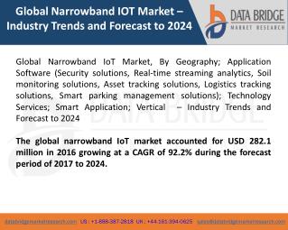 Global Narrowband IOT Market â€“ Industry Trends and Forecast to 2024