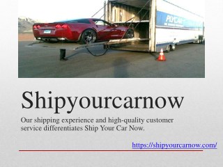 Ship A Car and heavy equipment according to your vehicle type