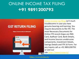 Online income tax filing 91 9891200793