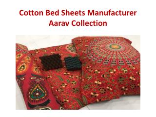 Cotton Bed Sheets Manufacturer Aarav Collection