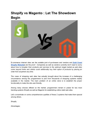 The Endless Battle of Shopify vs Magento