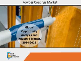 Powder Coatings Market to Reach $12,332 Million, Globally, by 2022