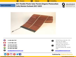 GCC Flexible Plastic Solar Panels Industry