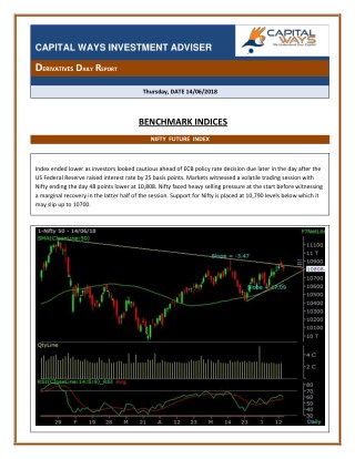 Capitalways Equity Daily Report 15th June 2018