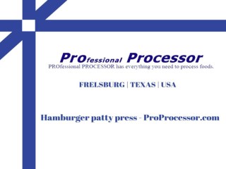 Hamburger patty press - ProProcessor.com