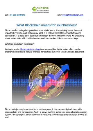 What Blockchain means for Your Business?