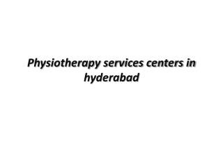 Physiotherapy treatment centers in hyderabad | gosaluni